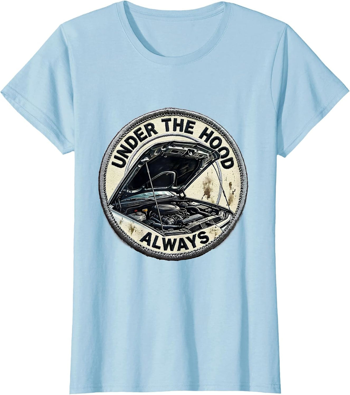 Valley Forge Automotive Under the Hood Always T-Shirt - Baby Blue