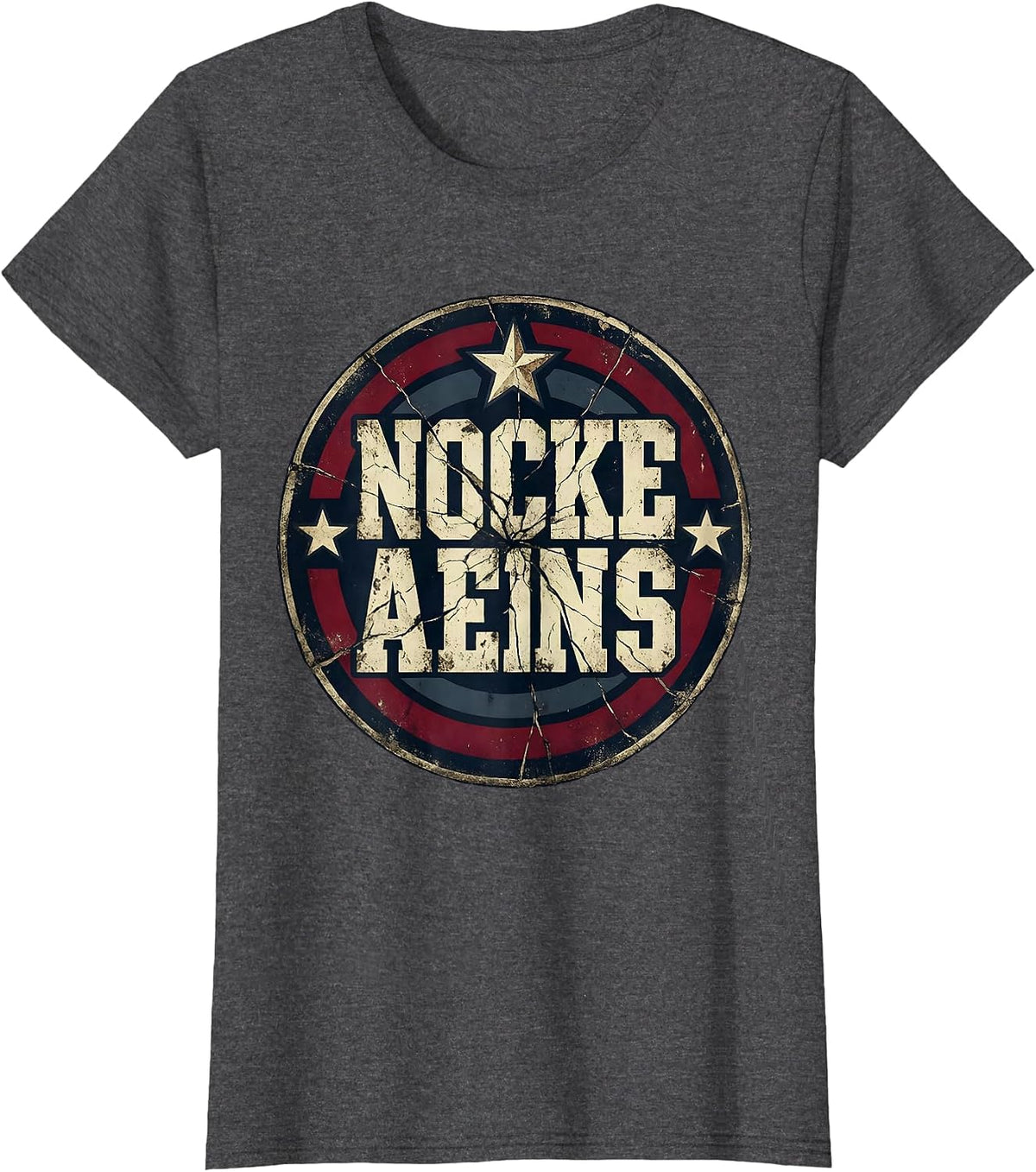 Women's Firefighter Axe Over Shoulder Smoke Illustration T-Shirt - Dark Heather Grey