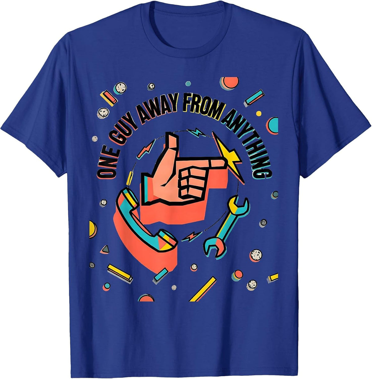 I Cant But I Know A Guy Funny Networking Design T-Shirt - Royal Blue