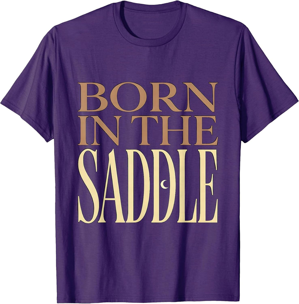 Born in the Saddle Equestrian Polo Design T-Shirt - Purple