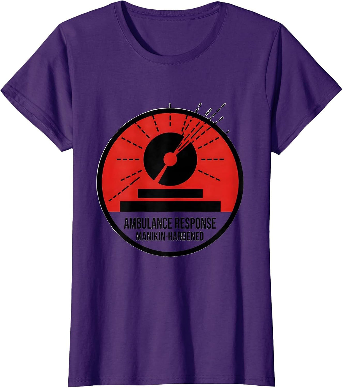 Women's Ambulance Response Manikin-Hardened Funny EMT Paramedic Gift T-Shirt - Purple