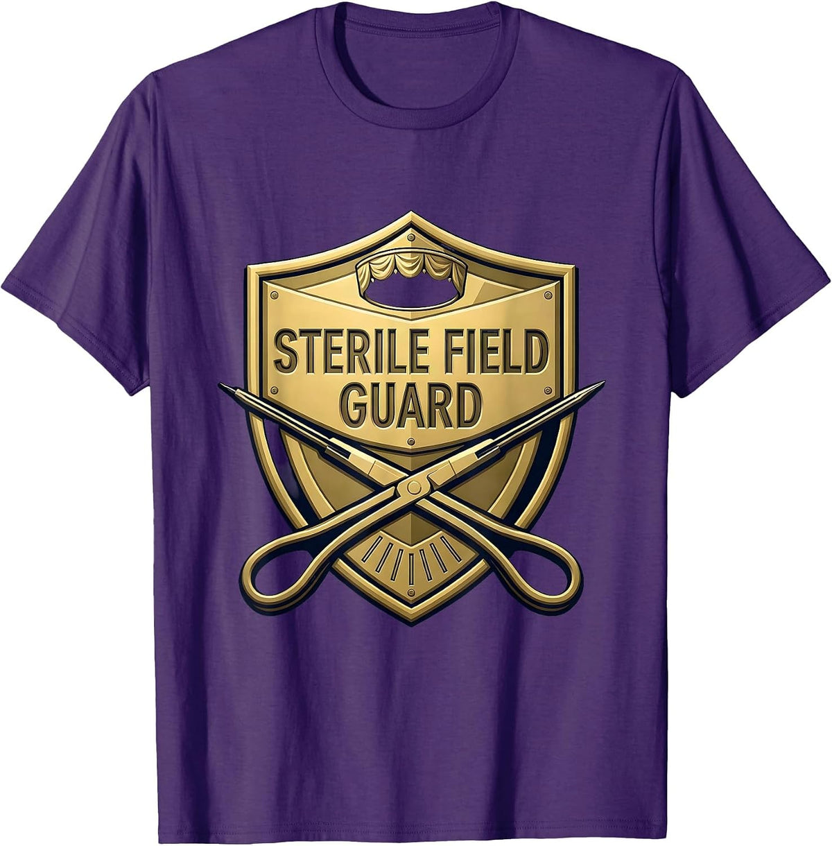 Sterile Field Guard Funny Surgical Tech Scrub T-Shirt - Purple