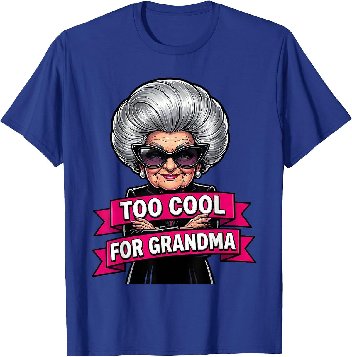 Men's Too Cool For Grandma Funny Gigi Design T-Shirt - Royal Blue
