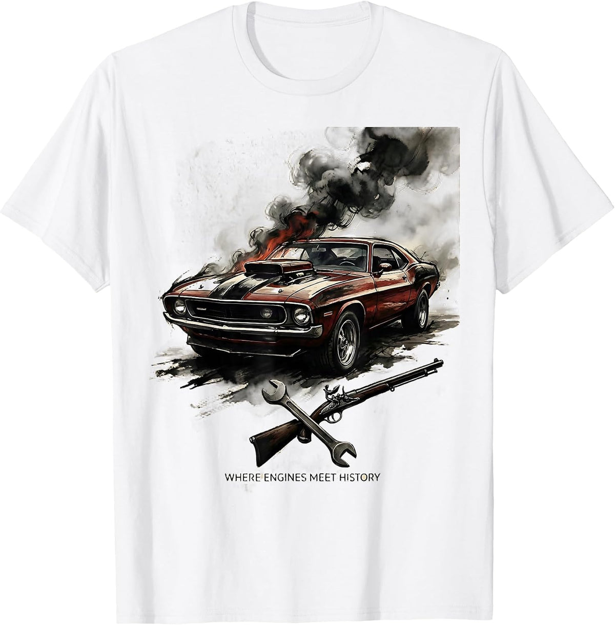 Men's Valley Forge Automotive Where Engines Meet History T-Shirt - White