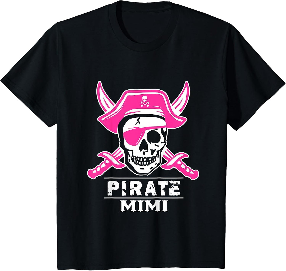 Pirate Captain Mimi Pirate Mimi Halloween Grandma T-Shirt - Black