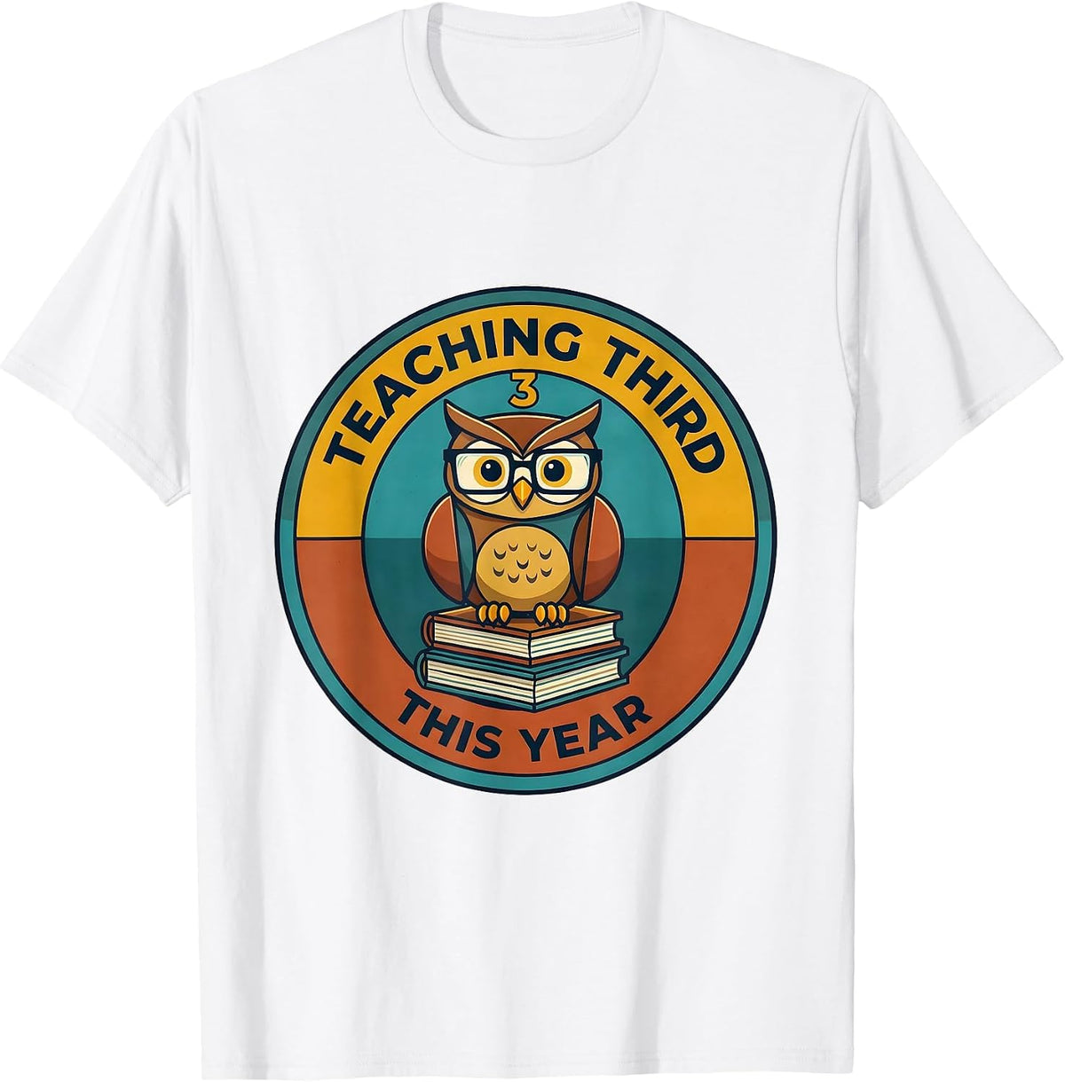 Men's Teaching Third This Year Midcentury Modern Teacher Grade T-Shirt - White