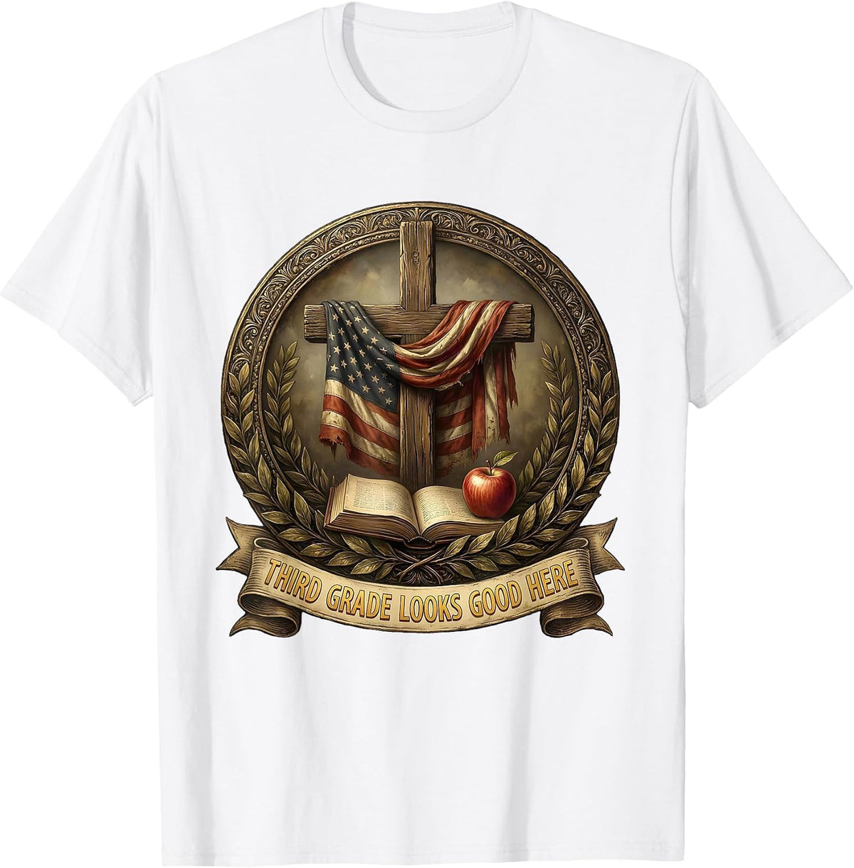 Men's Third Grade Looks Good on Me Teacher Design T-Shirt - White