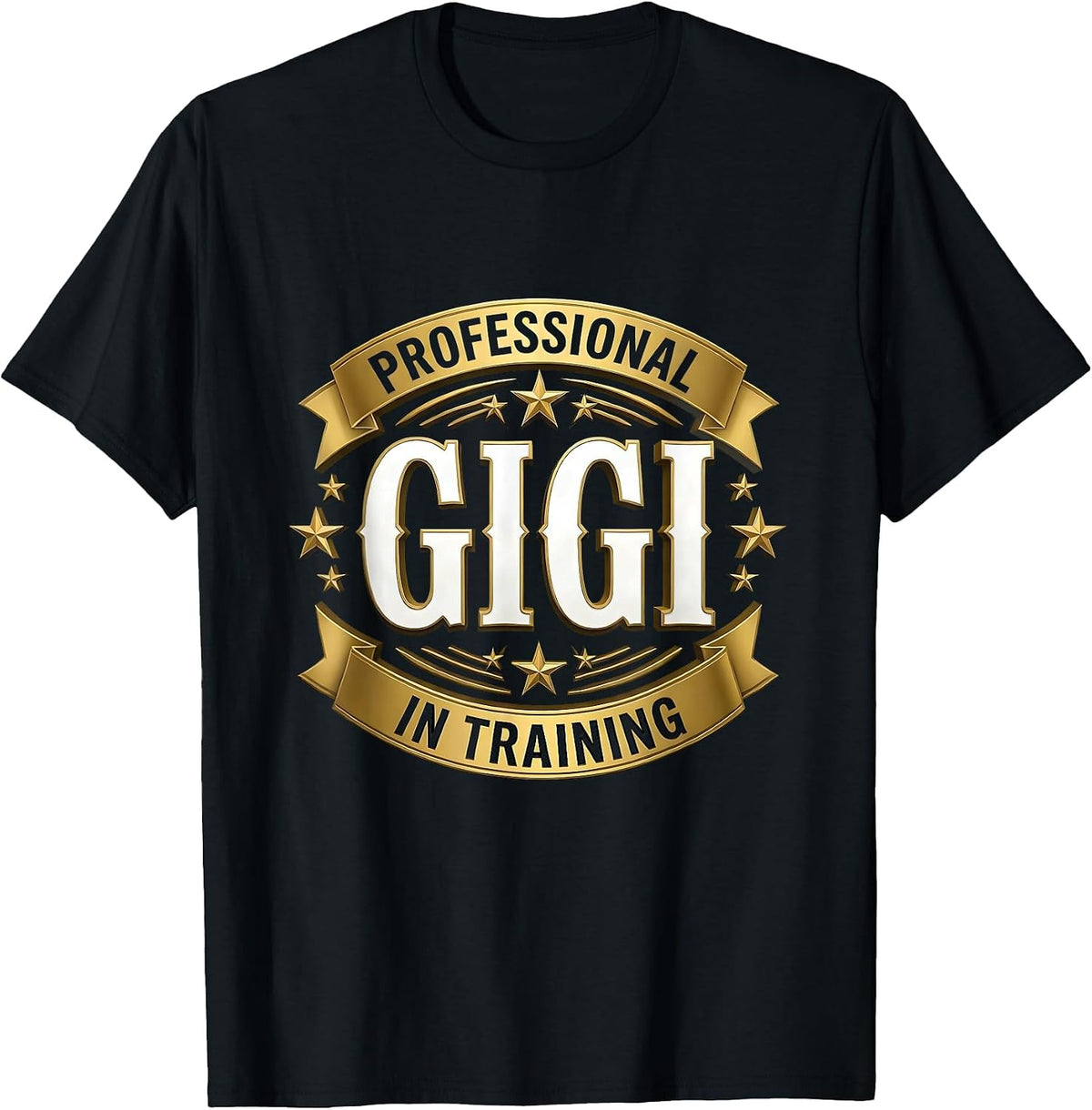 Men's Professional Gigi In Training Grandma Design T-Shirt - Black