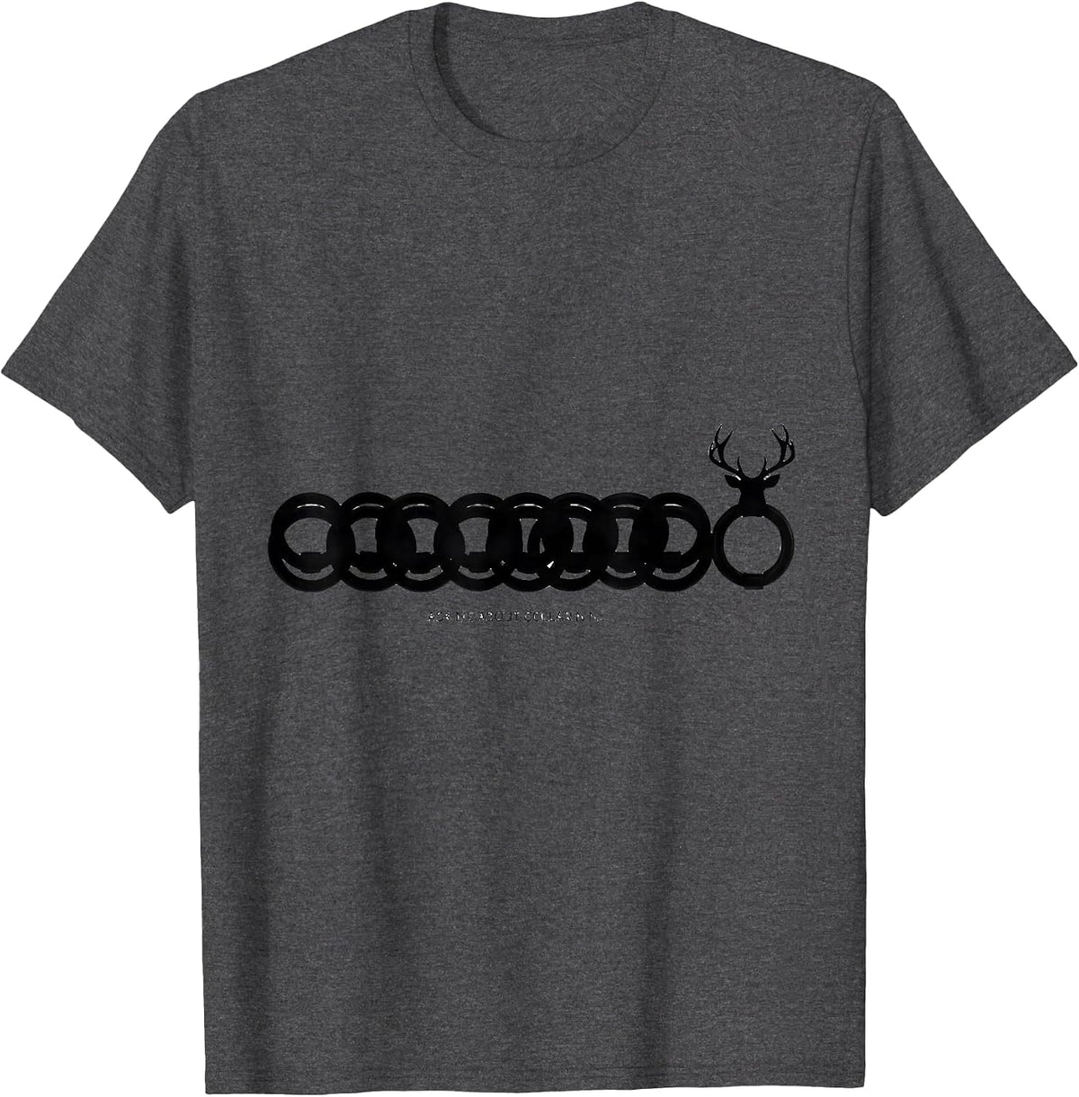 Men's Ask Me About Collar Nine Funny Christmas Deer Hunter Gift T-Shirt - Dark Heather Grey