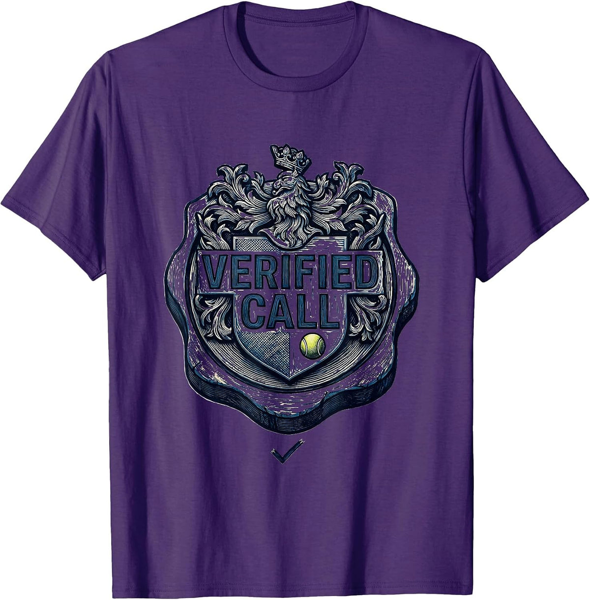 Verified Call Funny Tennis Player Humor T-Shirt - Purple