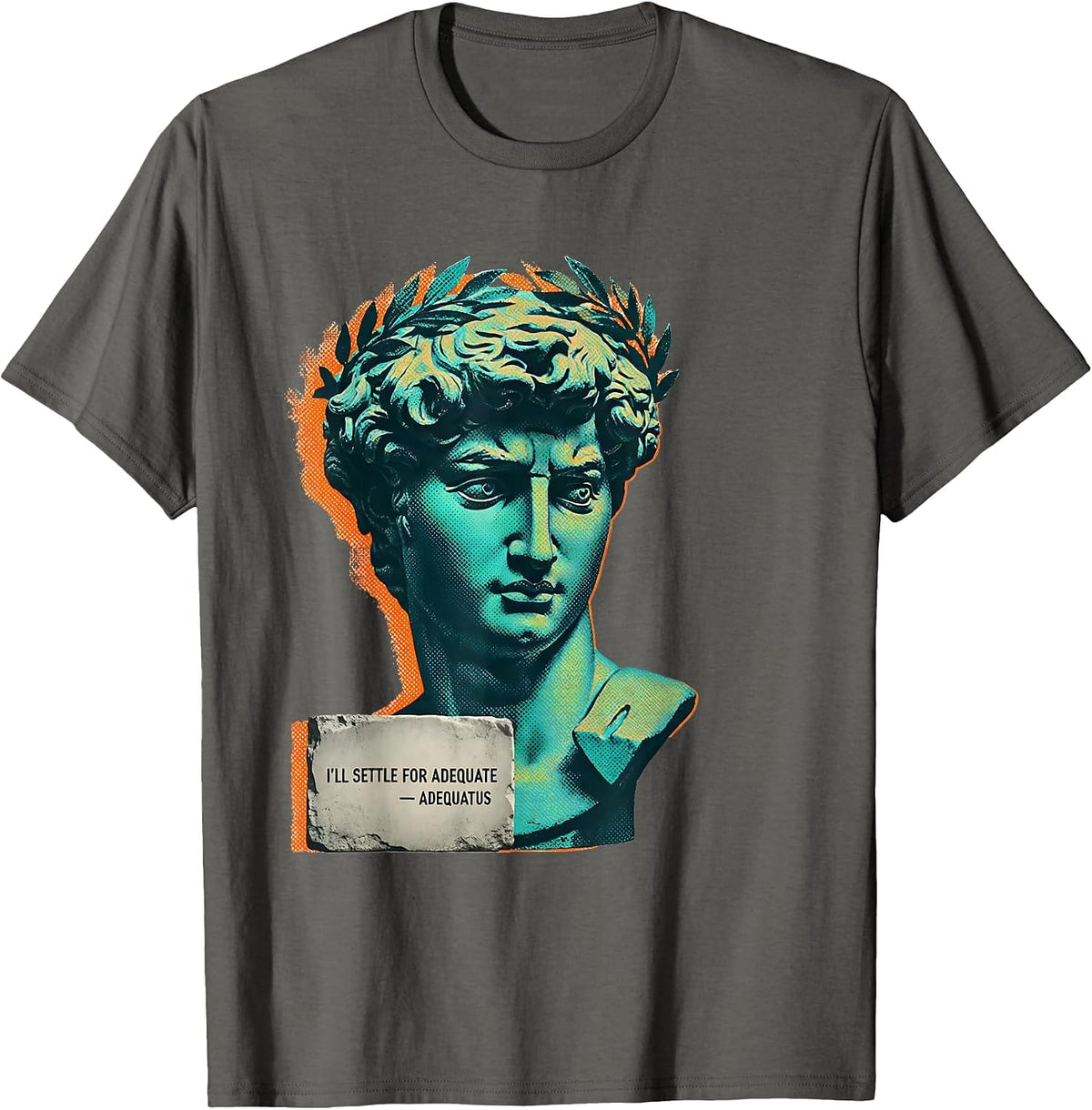 Men's I’ll Settle For Adequate — Adequatus Funny Greek Philosopher T-Shirt - Asphalt Grey