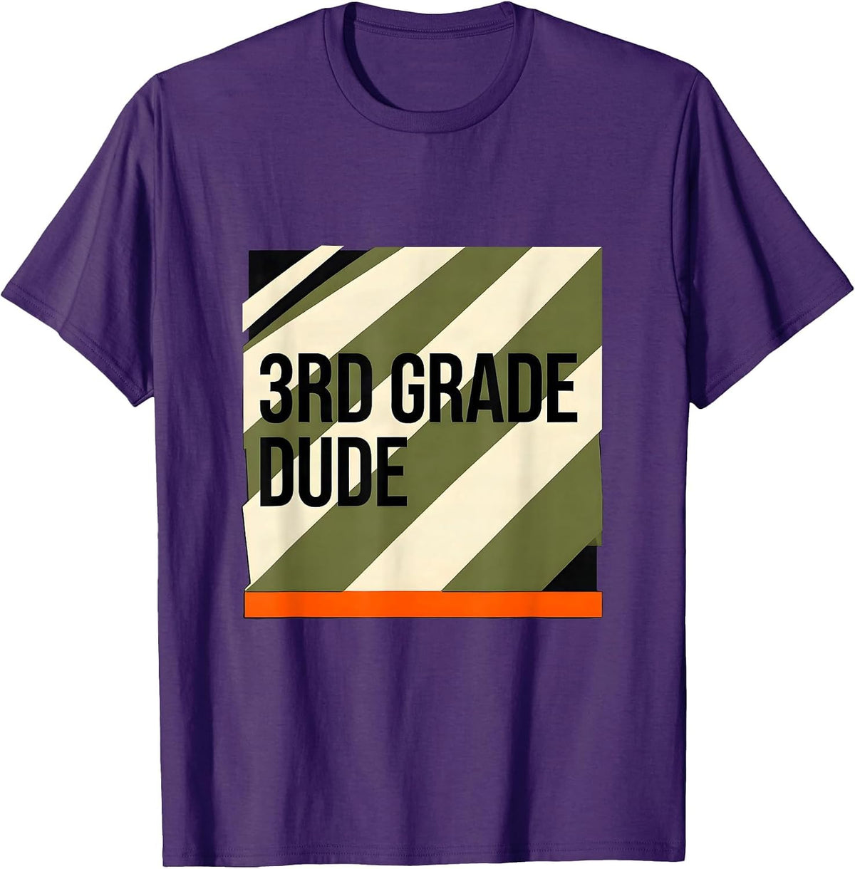Men's 3rd Grade Dude Camo Back To School Boys Teachers T-Shirt - Purple