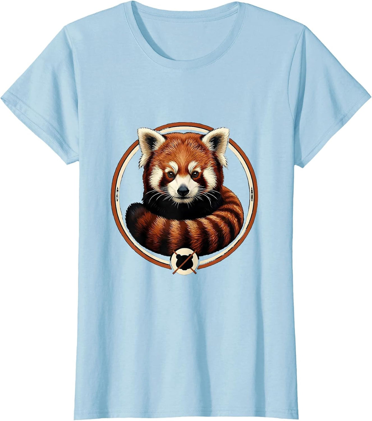Red Panda Editorial Conceptual Animal Lover Humor T-Shirt - Baby Blue