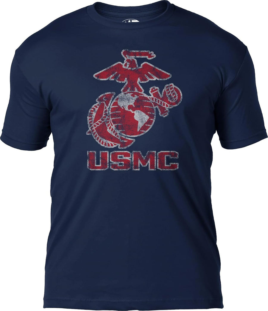 7.62 Design United States Marine Corps Eagle, Globe, and Anchor Tee Shirt - Navy Blue
