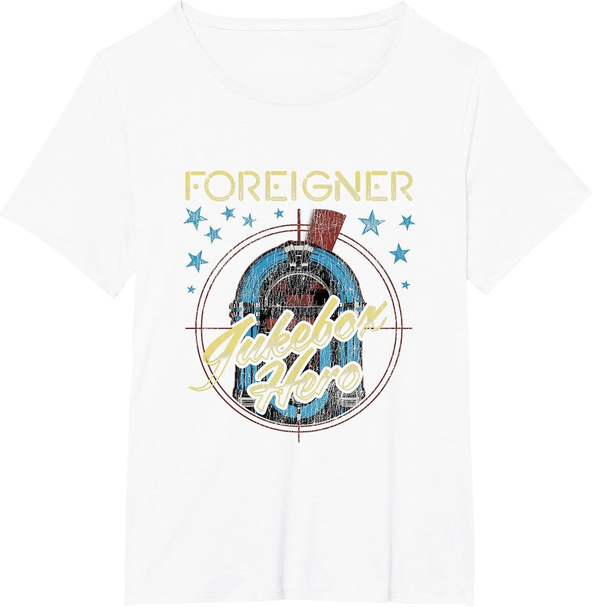 Foreigner Rock Band Jukebox American Cladsic PAPL2696 T-Shirt - White