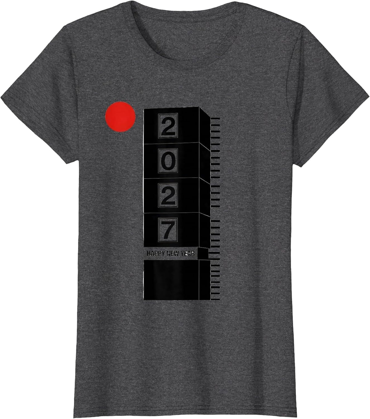 Women's Happy New Year 2027 Swiss International Family Party T-Shirt - Dark Heather Grey