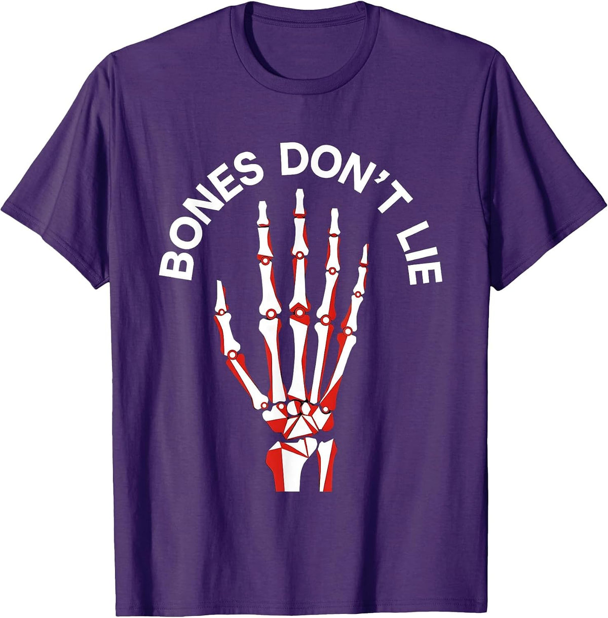 Bones Don't Lie Radiology Design T-Shirt - Purple