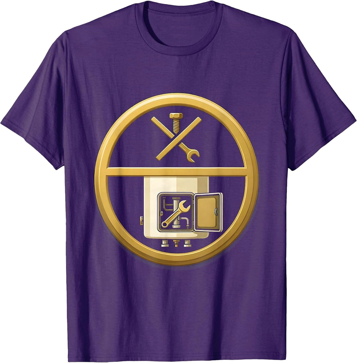 Sealed Plumbing Badge Funny Plumber Dad Joke Gift T-Shirt - Purple