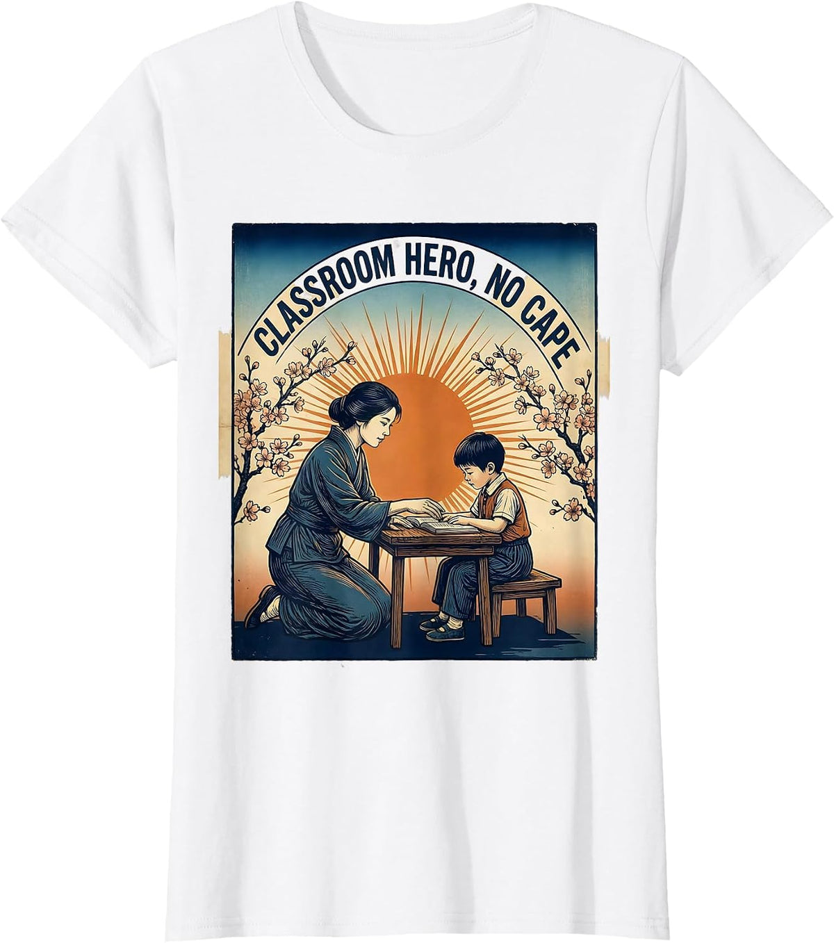 Women's Classroom Hero No Cape Paraprofessional Design T-Shirt - White