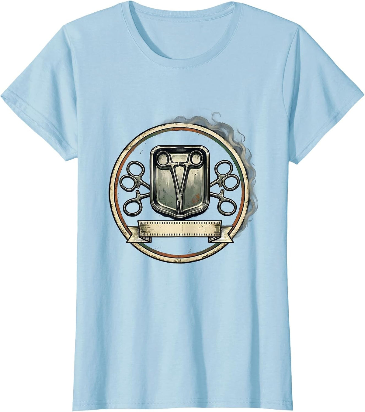 Vintage Surgical Instruments Tech Crew Appreciation Badge T-Shirt - Baby Blue