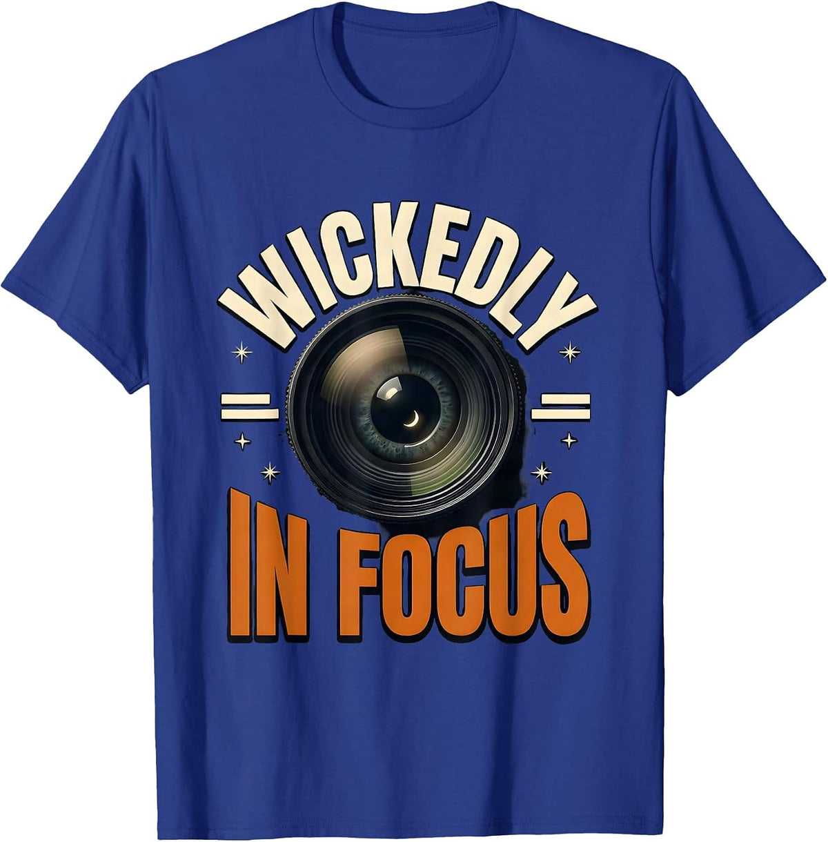 Men's Wickedly In Focus Funny Optometrist Eye Doctor Halloween T-Shirt - Royal Blue
