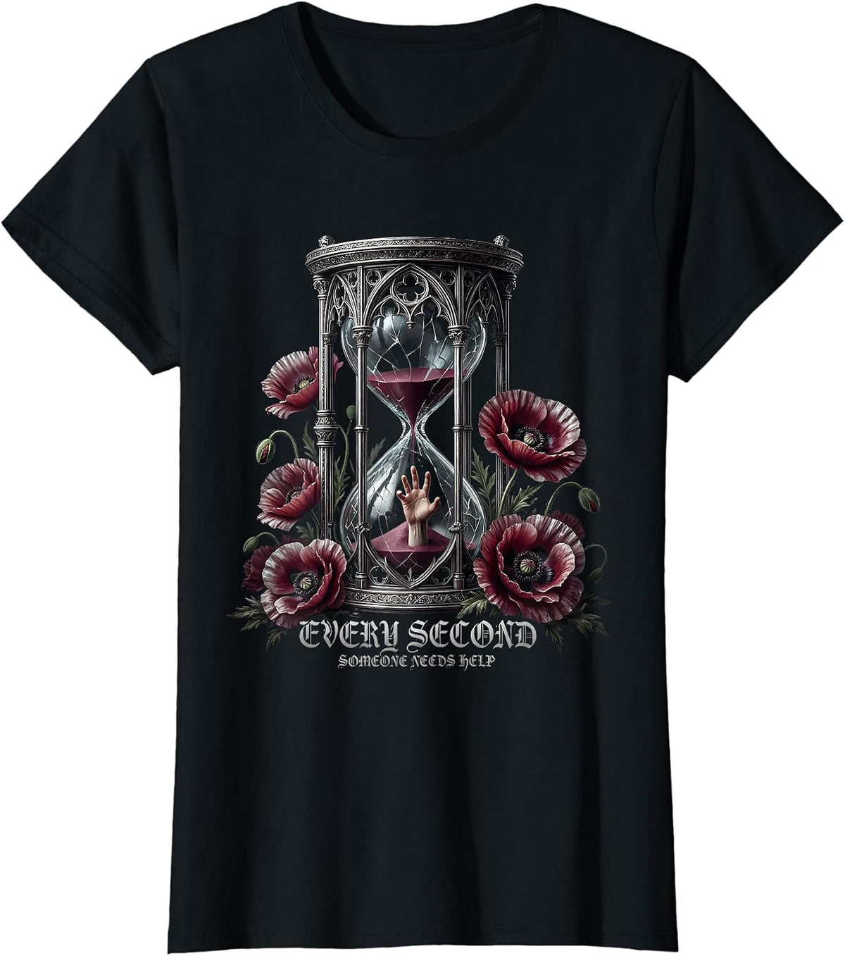 Every Second Someone Needs Help Overdose Awareness T-Shirt - Black