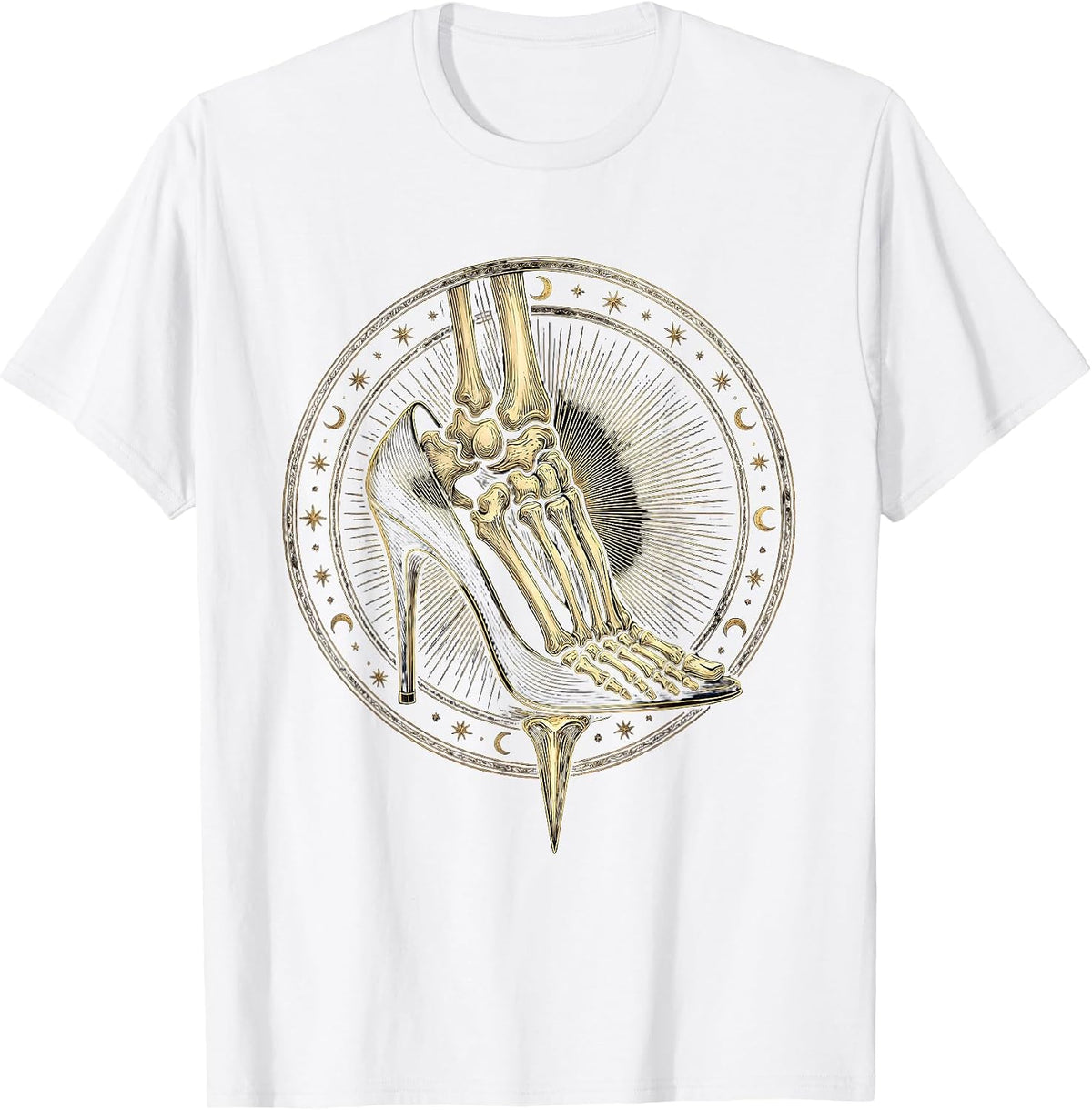 Men's X-Ray High Heel Shoe Radiology Graphic T-Shirt - White