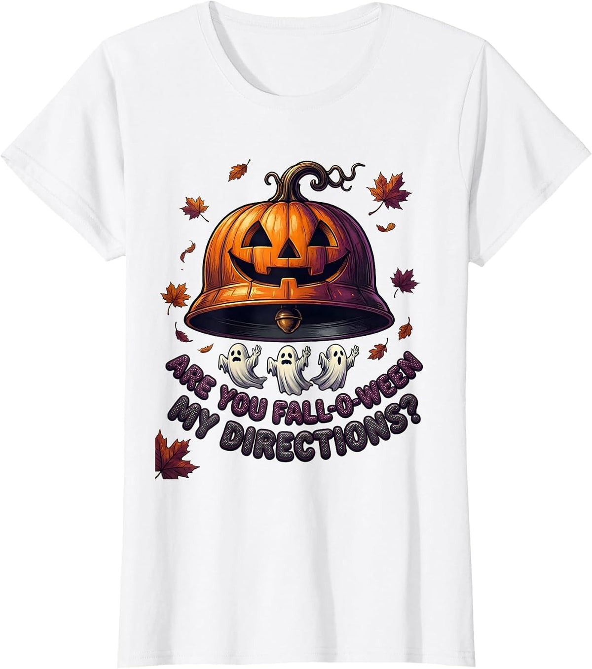 Women's Are You Fall-O-Ween My Directions Teacher Halloween Ghost T-Shirt - White