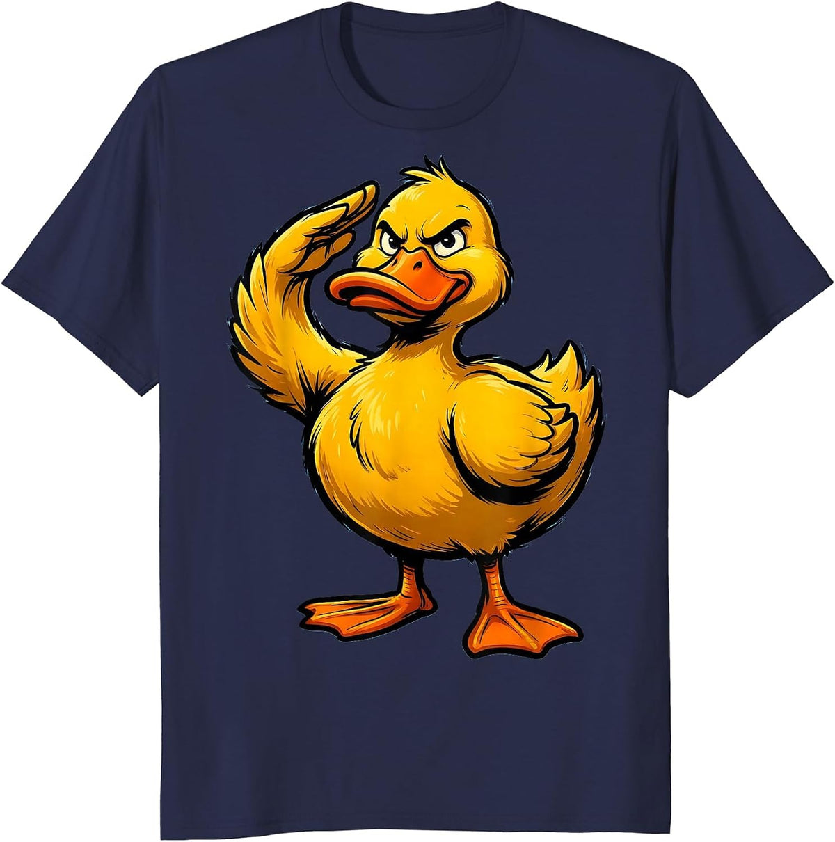 Duck Mascot Cartoon Youth Halloween Costume T-Shirt - Navy Blue