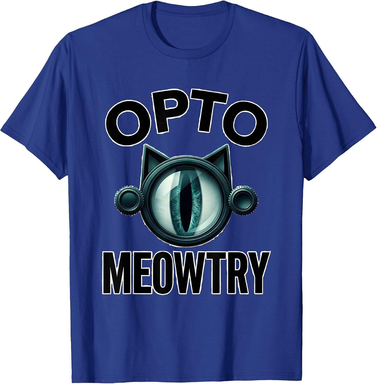 Optomeowtry Funny Optometrist Halloween Cat Lover Gift T-Shirt - Royal Blue