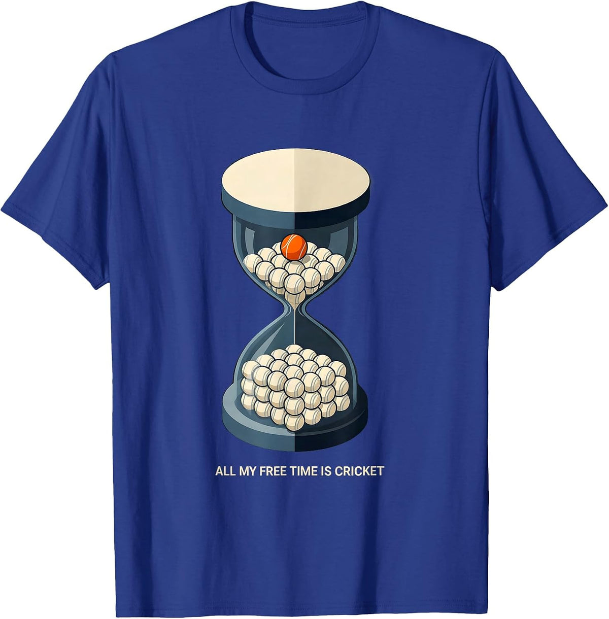 All My Free Time Is Cricket Funny Cricket Fan Sport Lover T-Shirt - Royal Blue