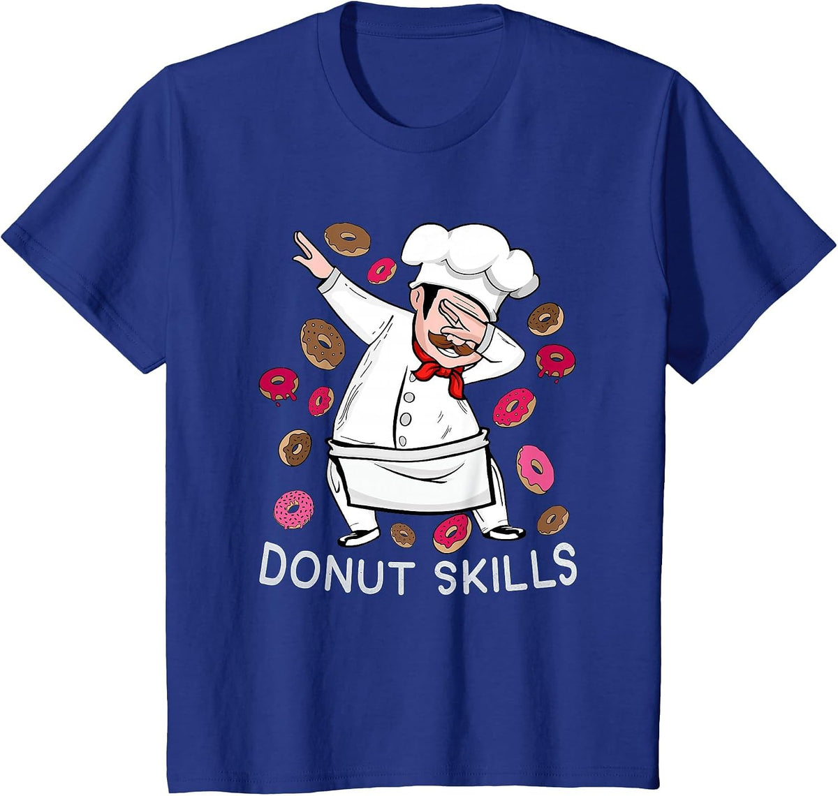 Donut Lovers Men's Pastry Chef Muffin Souvenir Cake Donuts T-Shirt - Royal Blue