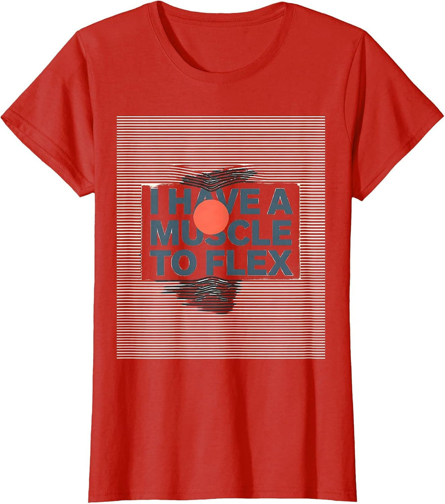 Women's I Have A Muscle To Flex Funny Massage Therapist LMT T-Shirt - Red