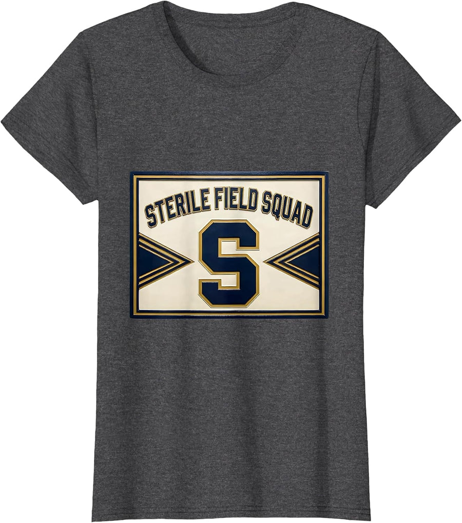 Women's Sterile Field Squad Sports Surgical Tech Scrub Tech Pride T-Shirt - Dark Heather Grey