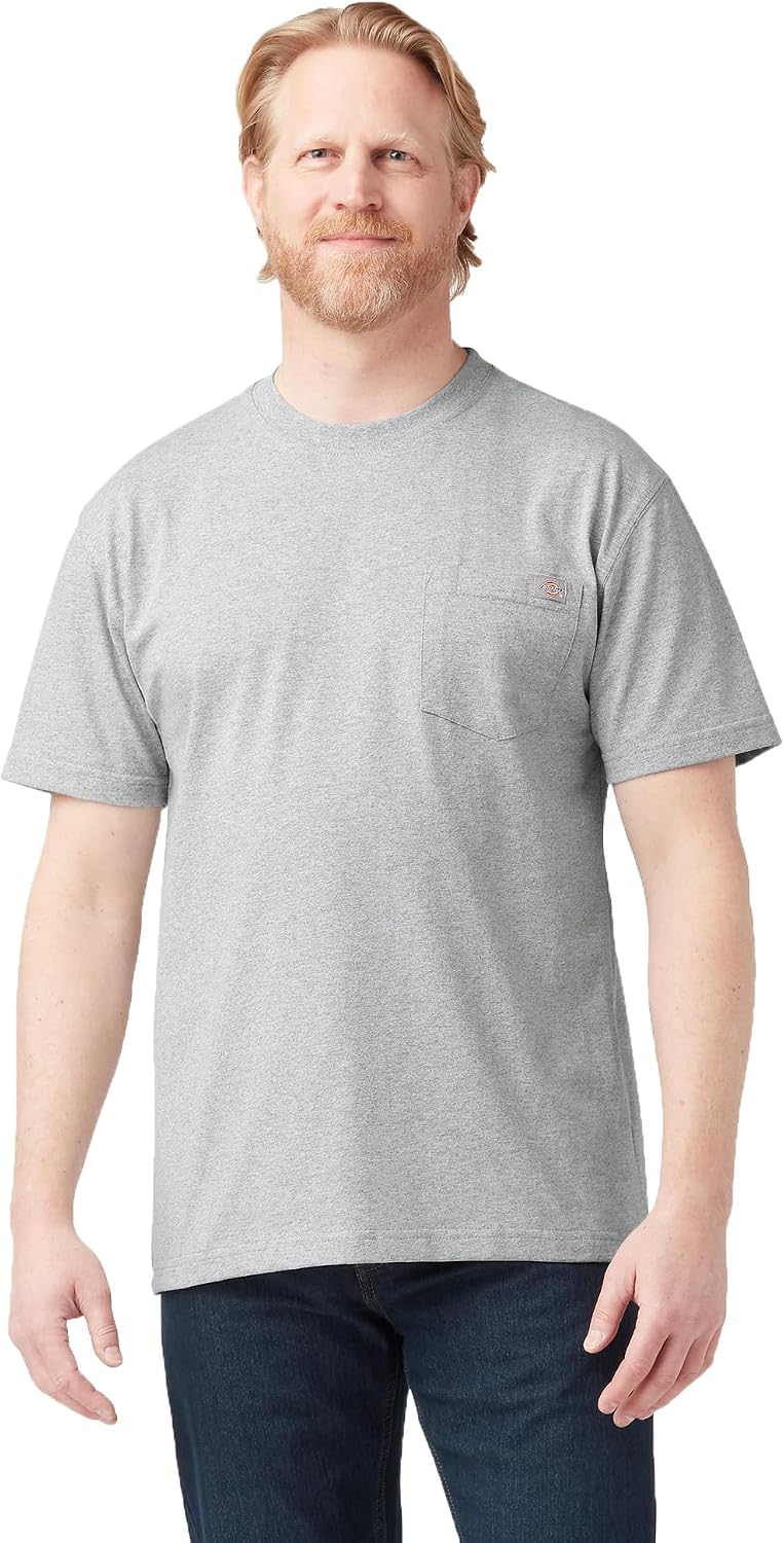 Dickies Men's Heavyweight Heathered Short Sleeve Pocket T-Shirt - Heather Gray