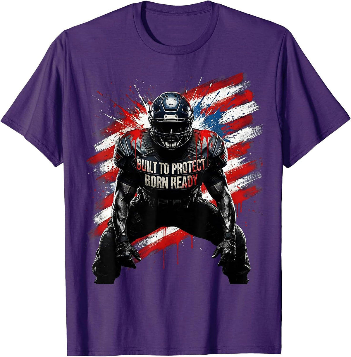 Protecting the Quarterback Since Day One Lineman T-Shirt - Purple