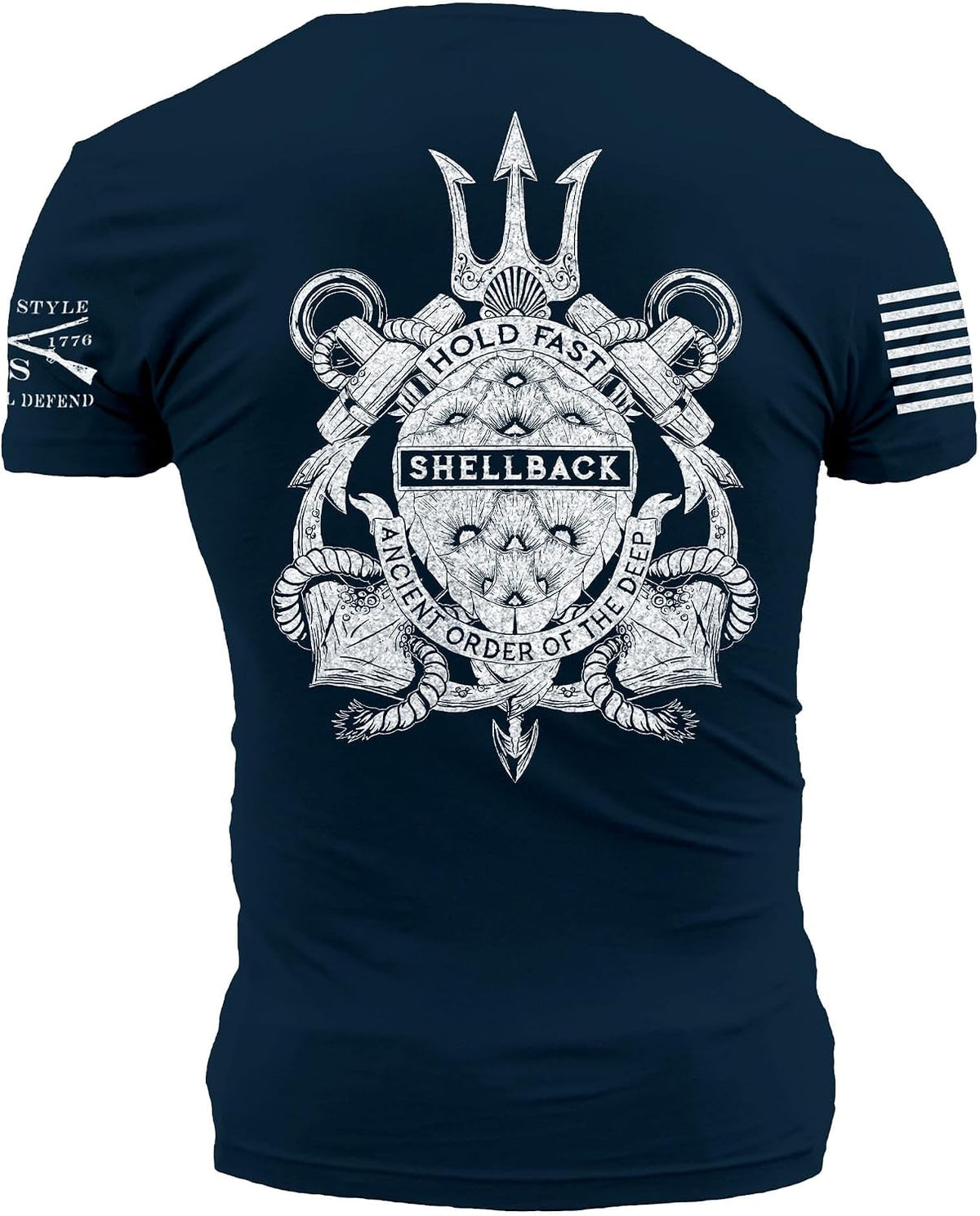 Grunt Style Shellback Seal USN Men's T-Shirt - size chart