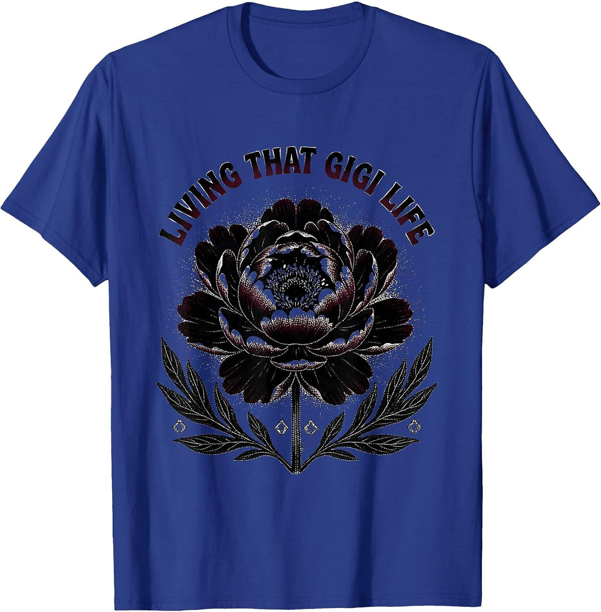 Men's Living That Gigi Life Grandma Design T-Shirt - Royal Blue