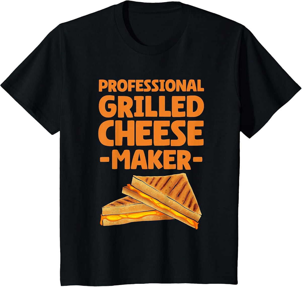 Funny Grilled Cheese Maker Art for Men Women Grilled Cheese T-Shirt - Black