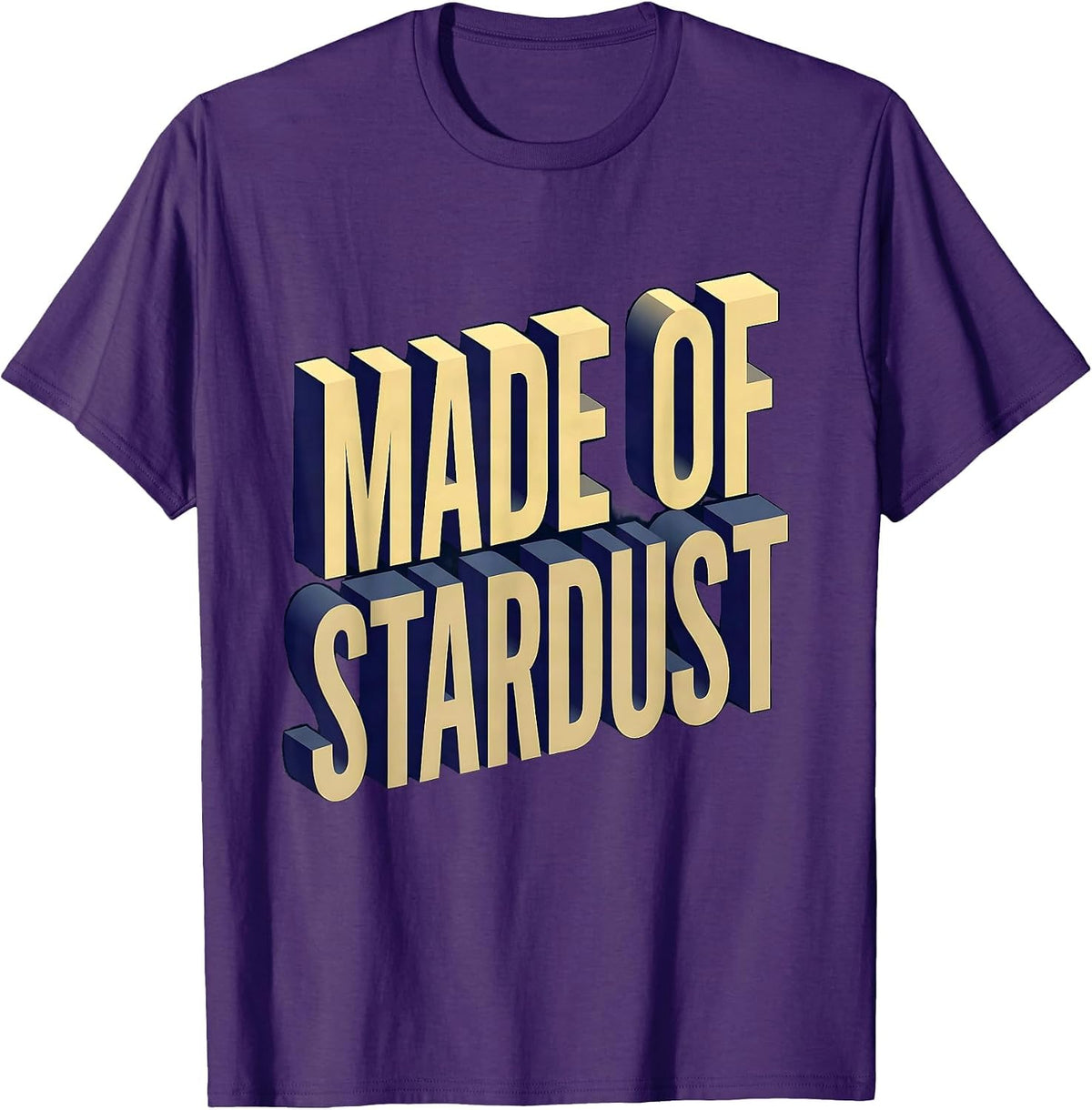 Made of Stardust Cosmic Universe Design T-Shirt - Purple