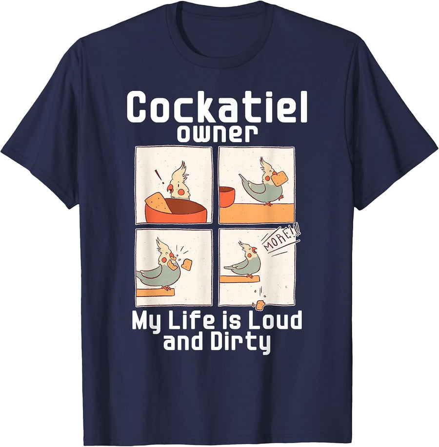 Cockatiel Owner Funny Cockatiel T-Shirt - Navy Blue