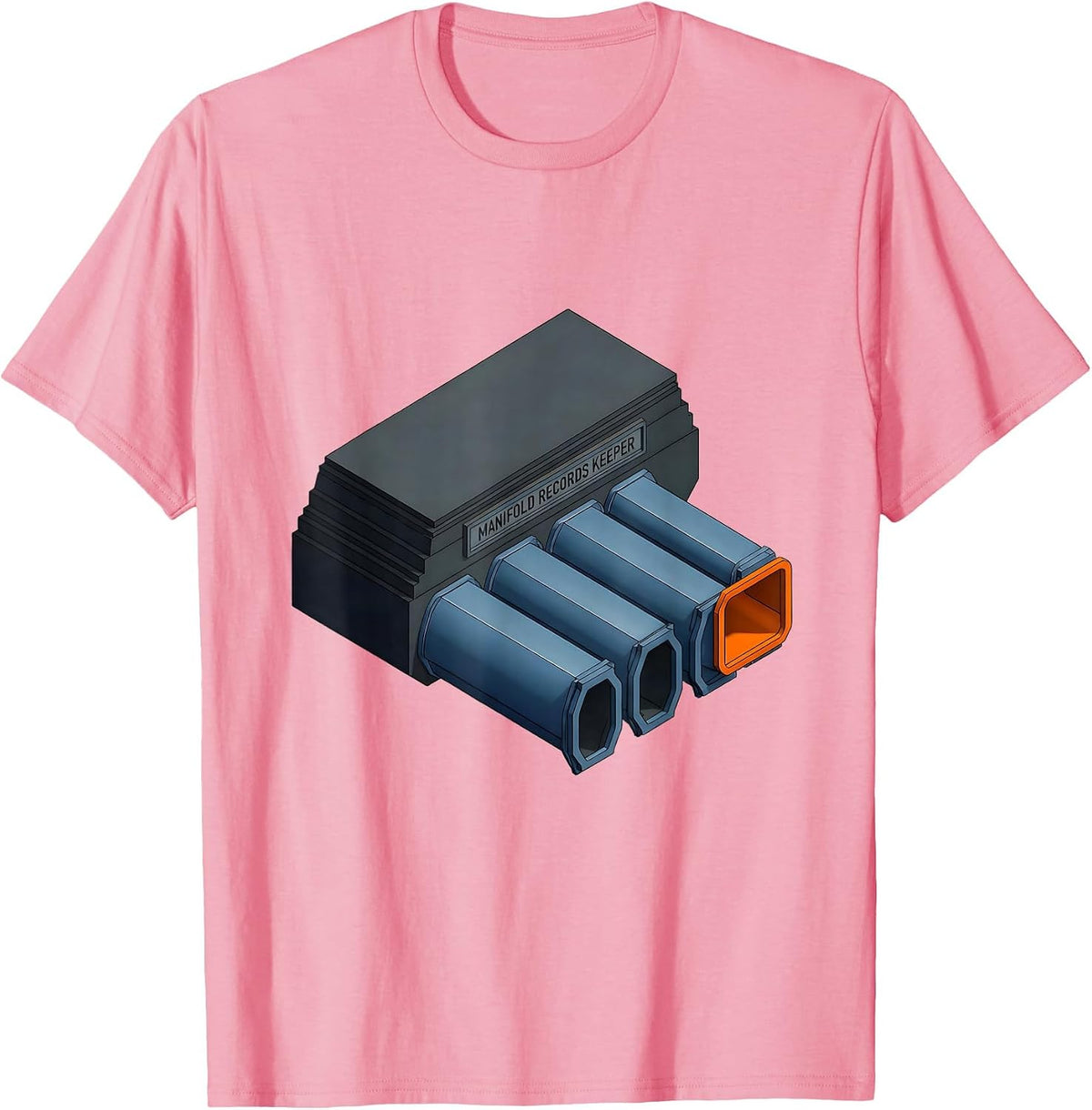 Men's Manifold Records Keeper Funny Car Guy Mechanic Workshop T-Shirt - Pink