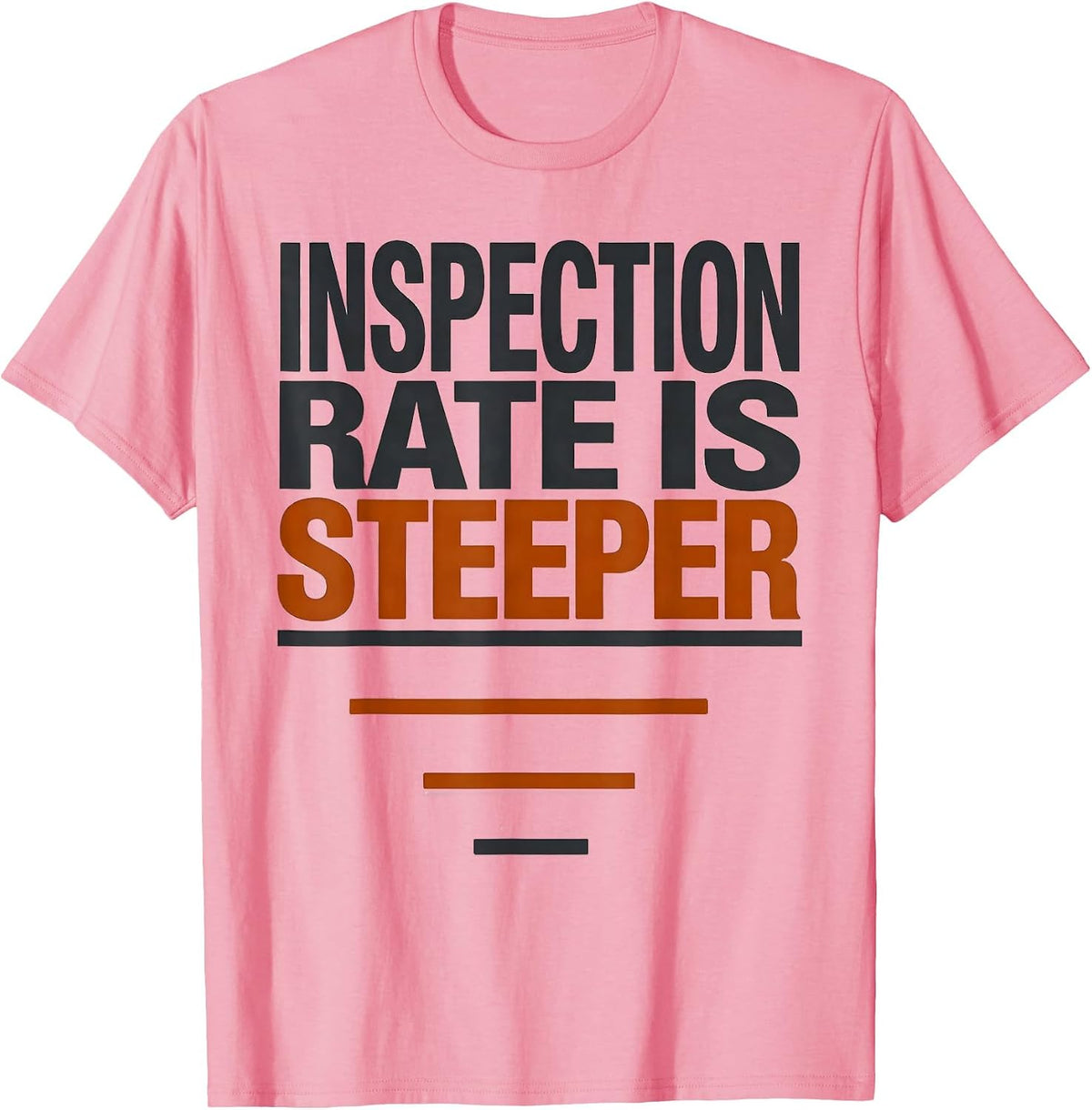 Men's Inspection Rate Is Steeper Funny Plumber Pipefitter T-Shirt - Pink