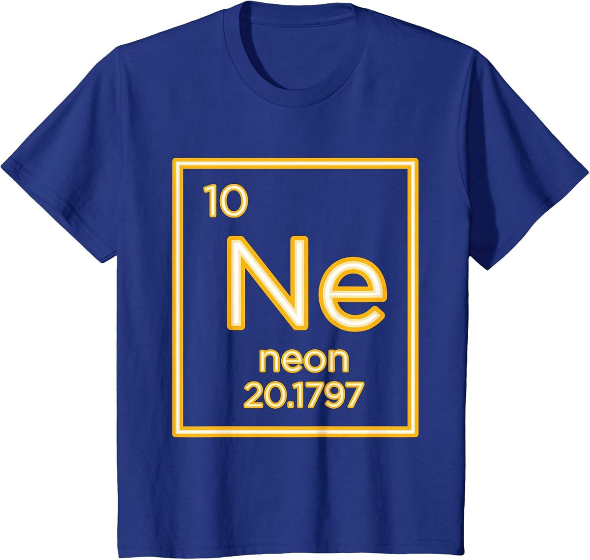 Neon Element Purple Periodic Table Chemistry Nerd Science T-Shirt - Royal Blue