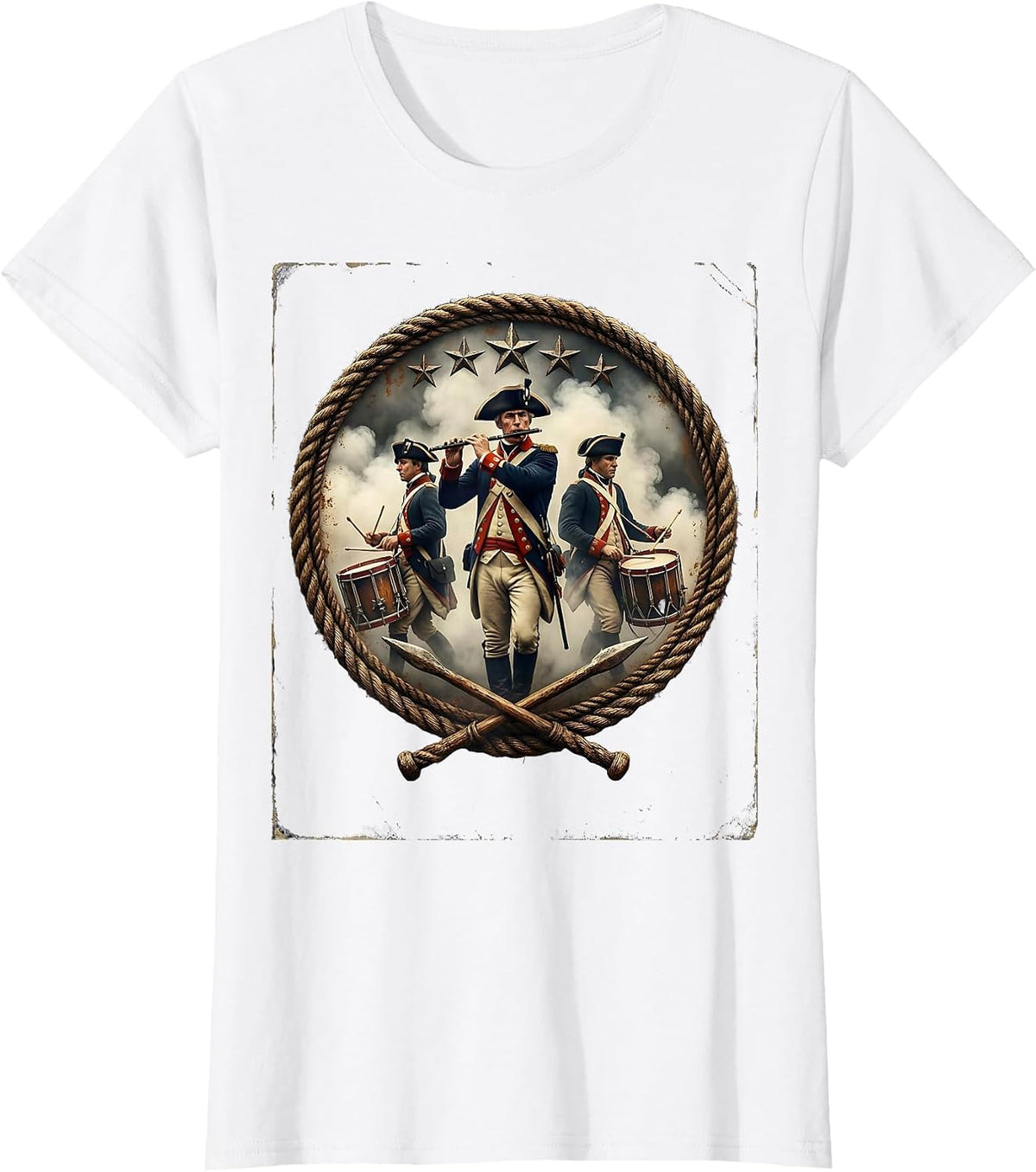 Women's 250th Anniversary USA Fife and Drum March T-Shirt - White