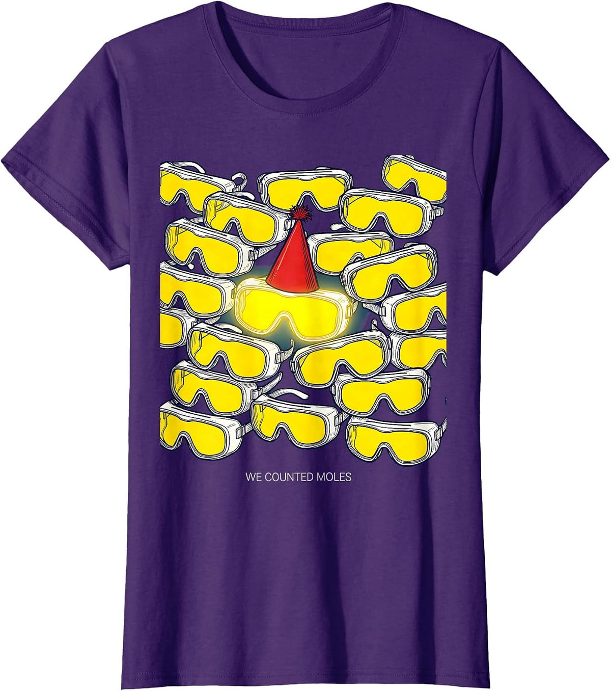 Women's We Counted Moles Funny Chemistry Mole Day Science Student T-Shirt - Purple