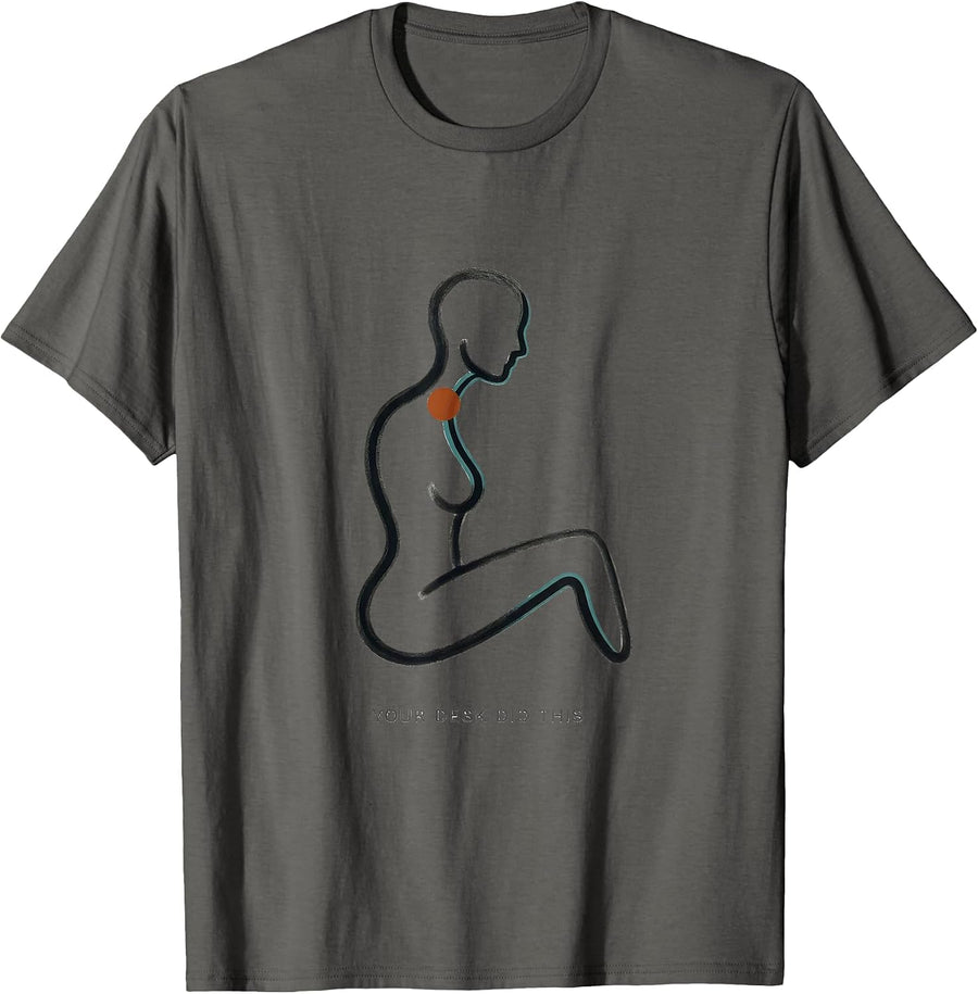 Your Desk Did This Funny Massage Therapist LMT Gift T-Shirt - Asphalt Grey