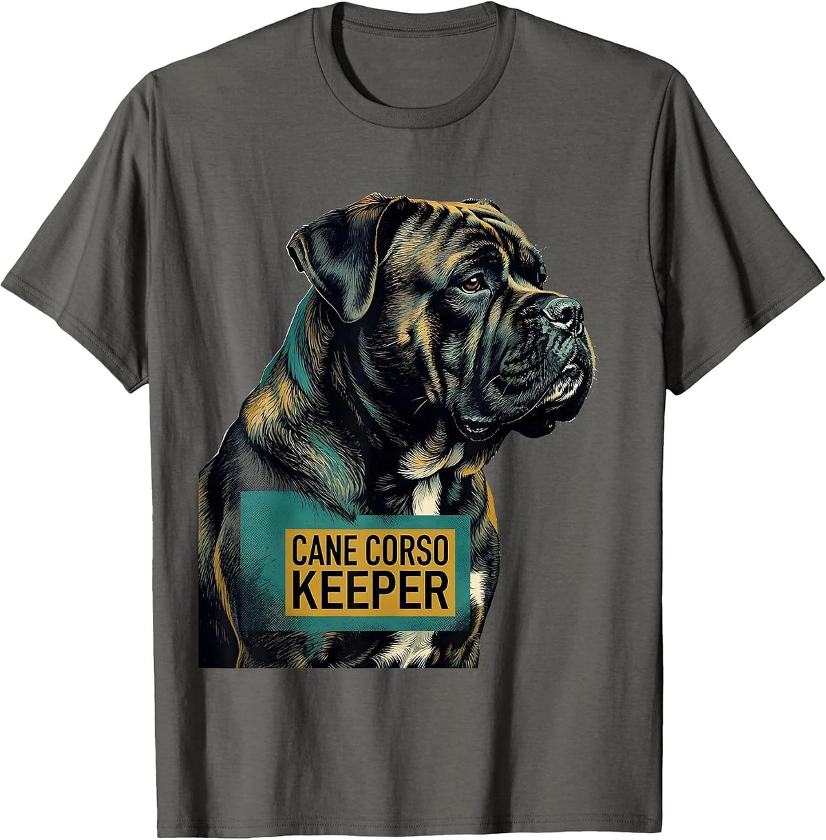 Cane Corso Keeper Midcentury Modern Dog Lover Pride T-Shirt - Asphalt Grey