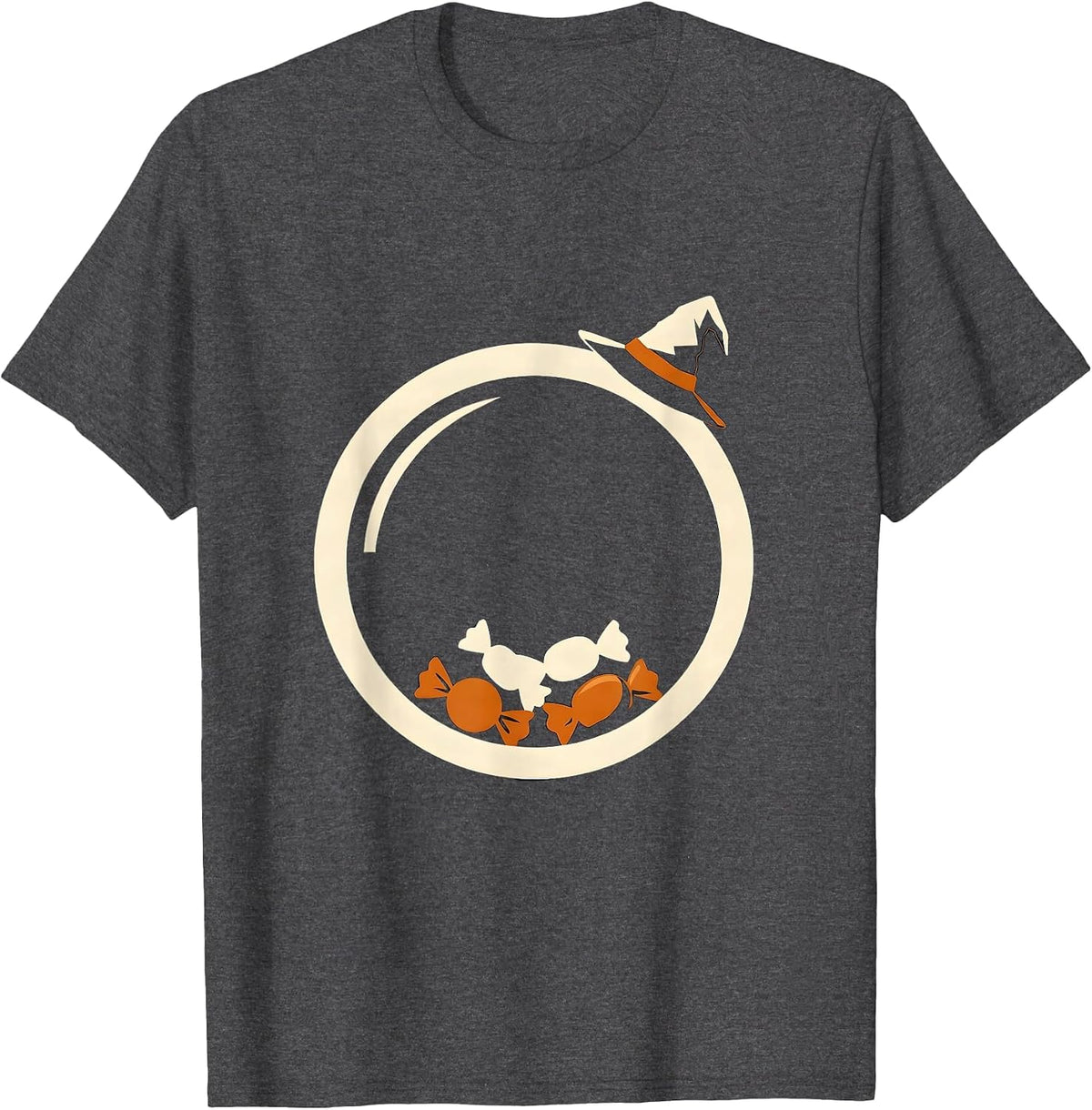 Trial Lens Candy Bowl Halloween Optometrist Eye Doctor Humor T-Shirt - Dark Heather Grey