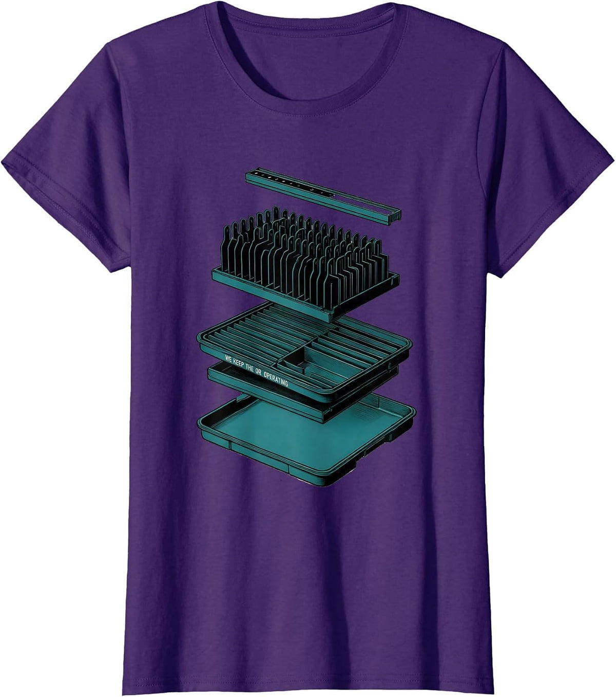 Women's We Keep The OR Operating Funny Sterile Processing Tech SPD T-Shirt - Purple